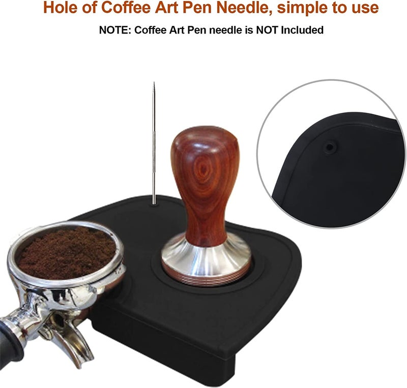 STORE 2508 Store2508 Espresso Coffee Tamper Mat Silicone Pack of 2 Black - Image 2