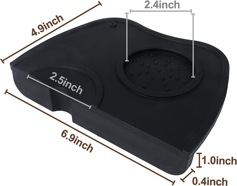 STORE 2508 Store2508 Espresso Coffee Tamper Mat Silicone Pack of 2 Black - Image 4