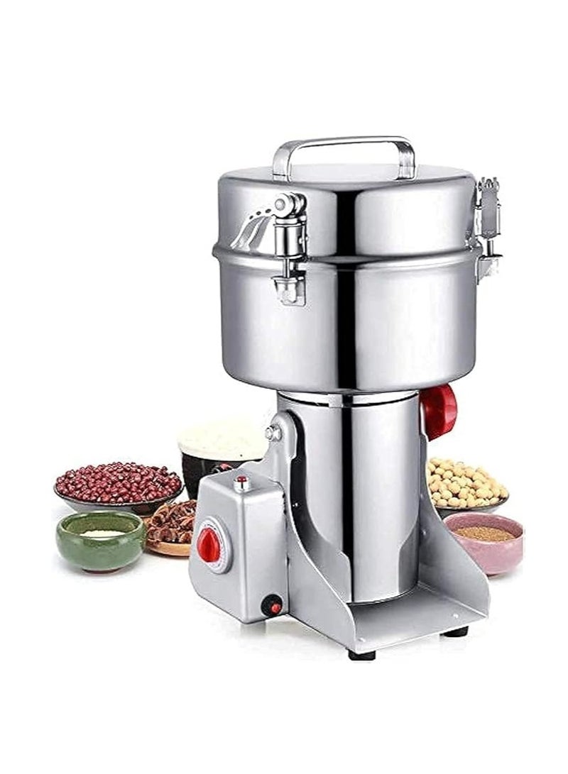 JUSTBUY Commercial Home Large Capacity Crusher Grains Dry Grinding Machine,Stainless Steel 2000g High Power Spice Mill,Grinding Broken Powder Machine For Household/Resturant/Hotel/Chinese Medicine  - Image 4