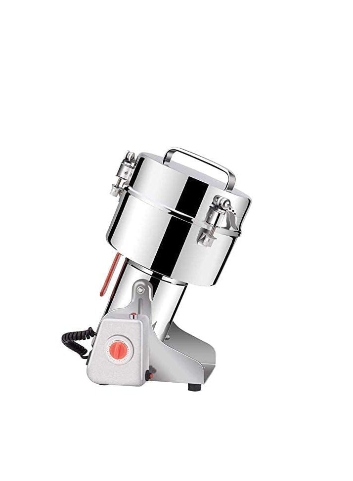 JUSTBUY Commercial Home Large Capacity Crusher Grains Dry Grinding Machine,Stainless Steel 2000g High Power Spice Mill,Grinding Broken Powder Machine For Household/Resturant/Hotel/Chinese Medicine  - Image 1
