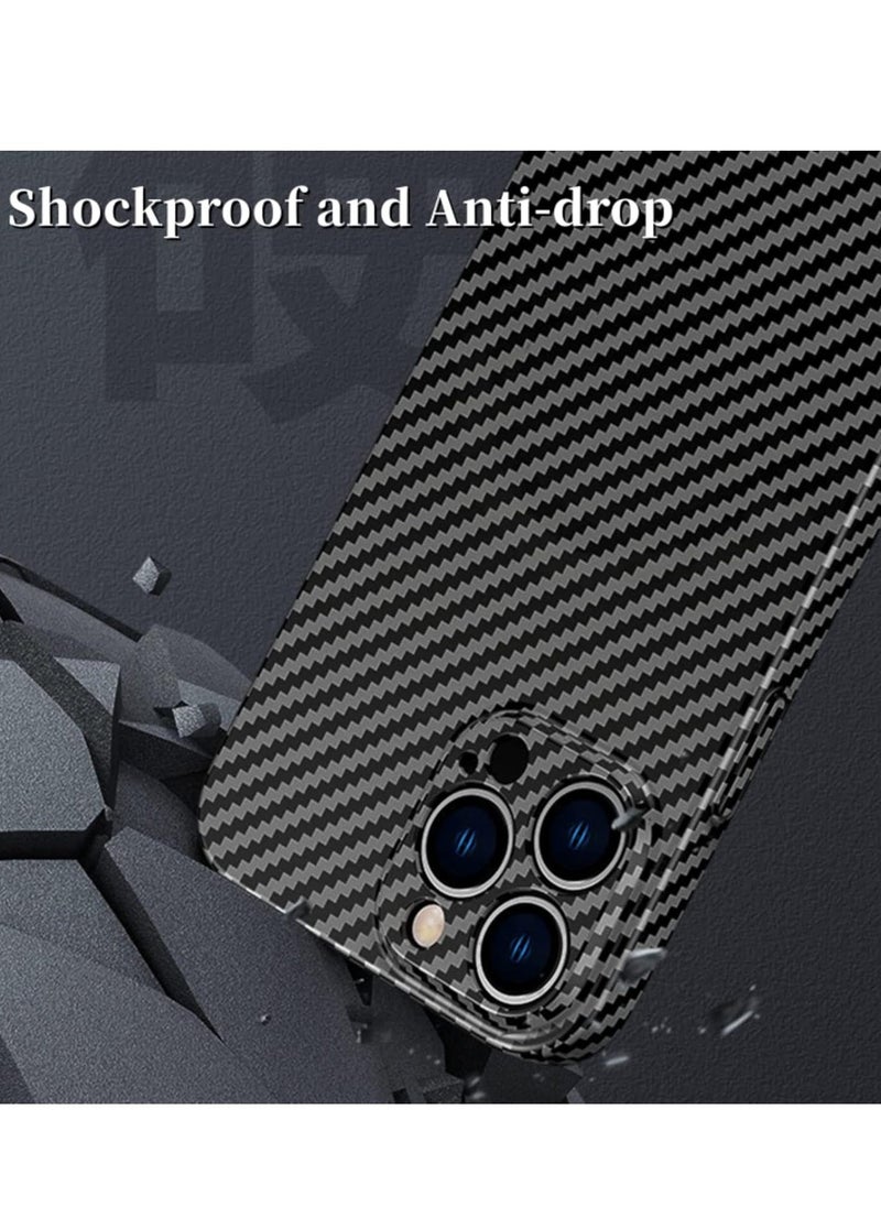 Raxoom Personality Handsome Light Thin Carbon Fiber Pattern PC Phone case Compatible with iPhone 11 Pro max Unique Comfortable Cool Shockproof Back Cover - Image 2