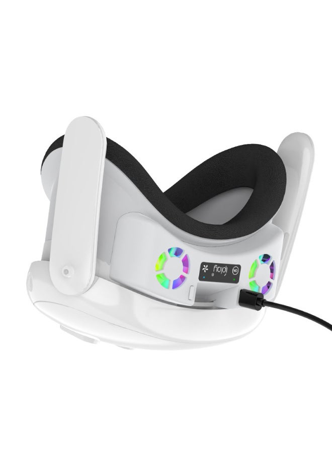 Generic Meta Quest 3 VR Helmet Thermal Mask Quest 3 Breathable Shading With RGB Eye Mask HBV-555-Product Color:White  - Image 5