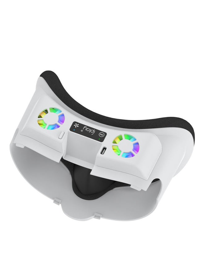 Generic Meta Quest 3 VR Helmet Thermal Mask Quest 3 Breathable Shading With RGB Eye Mask HBV-555-Product Color:White  - Image 1