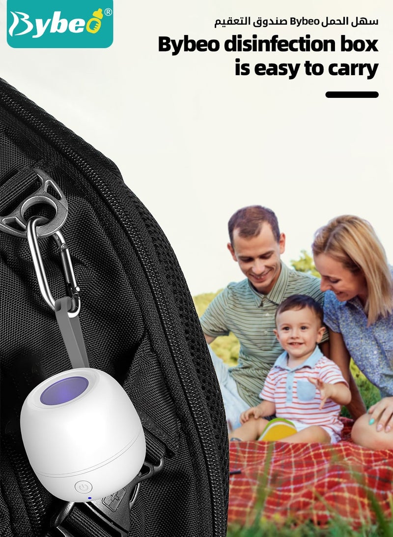 Bybeo UV Light Sanitizer, Portable Pacifier Sterilizer, Mini UV-C Sanitizer Box for Pacifiers, Teethers, Dentures, Retainers, Straws, 99.9% Sterilization in 3 Mins, USB Rechargeable - Image 5