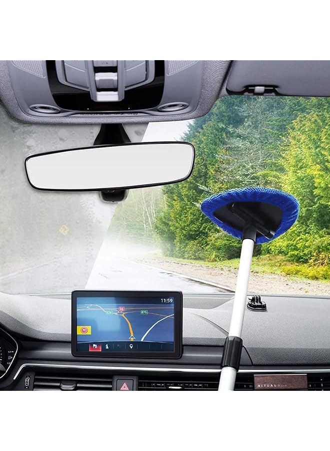 يو إل اتش واي سي أداة تنظيف الزجاج الأمامي للسيارة مع 4 وسادات من الألياف الدقيقة قابلة لإعادة الاستخدام والغسل - Image 2