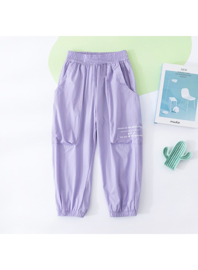 Bumblebee Kids' Cuffed Jogger Pants - Loose Fit Harem Pants For Boys & Girls, Elastic Waist Comfortable Long Pants, Breathable & Skin-friendly - Image 2