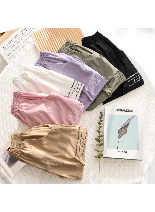 Bumblebee Kids' Cuffed Jogger Pants - Loose Fit Harem Pants For Boys & Girls, Elastic Waist Comfortable Long Pants, Breathable & Skin-friendly - Image 4