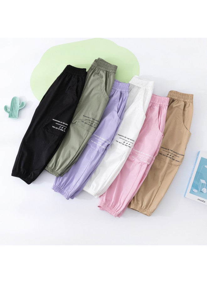 Bumblebee Kids' Cuffed Jogger Pants - Loose Fit Harem Pants For Boys & Girls, Elastic Waist Comfortable Long Pants, Breathable & Skin-friendly - Image 5