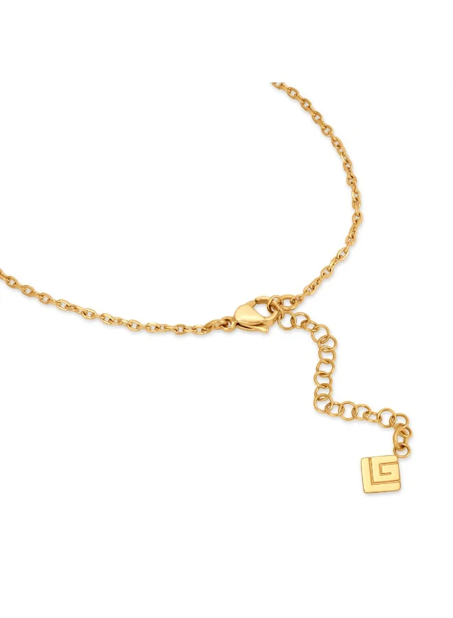 غاي لاروش قلادة إليونور مستديرة بسلك ملتوي وشعار وكريستالات