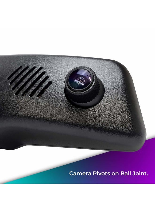 Master Tailgaters 10" OEM Rear View Mirror Dash Cam with 10" LCD Screen | Rearview Universal Fit | 1080p 30fps HD DVR | Dual Way Video Recorder with WiFi | Anti Glare | 1080p Backup Camera Included - Image 2