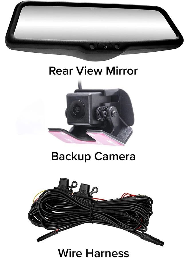 Master Tailgaters 10" OEM Rear View Mirror Dash Cam with 10" LCD Screen | Rearview Universal Fit | 1080p 30fps HD DVR | Dual Way Video Recorder with WiFi | Anti Glare | 1080p Backup Camera Included - Image 5