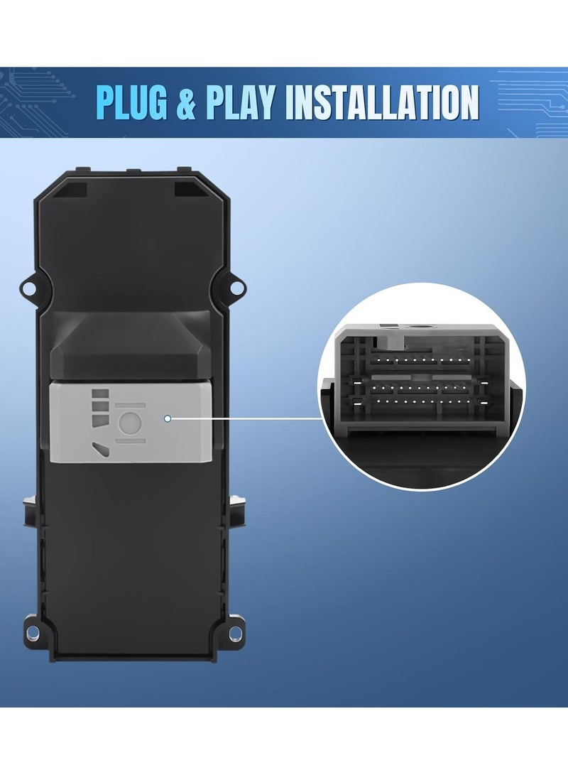 TLAXCA مفتاح نافذة رئيسي متوافق مع هوندا أكورد EX EXL 2.4L 3.5L من 2008-2012، مفتاح نافذة كهربائي من جهة السائق، استبدال رقم OE 35750-TA0-A31، 35750-TA0-A32 - Image 4