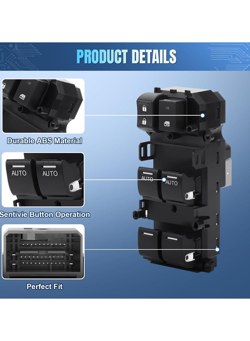 TLAXCA مفتاح نافذة رئيسي متوافق مع هوندا أكورد EX EXL 2.4L 3.5L من 2008-2012، مفتاح نافذة كهربائي من جهة السائق، استبدال رقم OE 35750-TA0-A31، 35750-TA0-A32 - Image 5