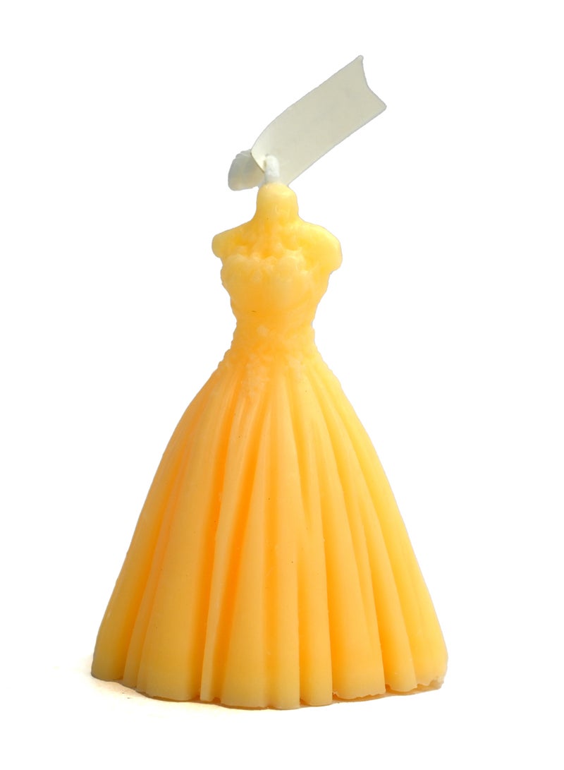 Orange Dress Shaped Scented Candles For Home, Scented Candles Gift Box For Women, Scented Candles For Bedroom Girls, Princess Gown Scented Candle 