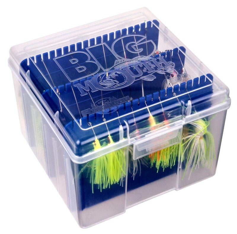 Flambeau Outdoors 550 Large Big Mouth Spinnerbait Box, Fishing Bait and Lure Organizer with anti-corrosion Zerust dividers, Clear - Image 1