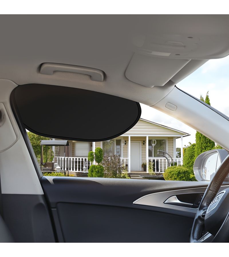 2 Piece Car Sun Visor Set Electrostatic Adsorption Sunshade For Driver Seat Heat Insulation No Block Vision Easy Installation Side Window Protection Cooling - Image 2