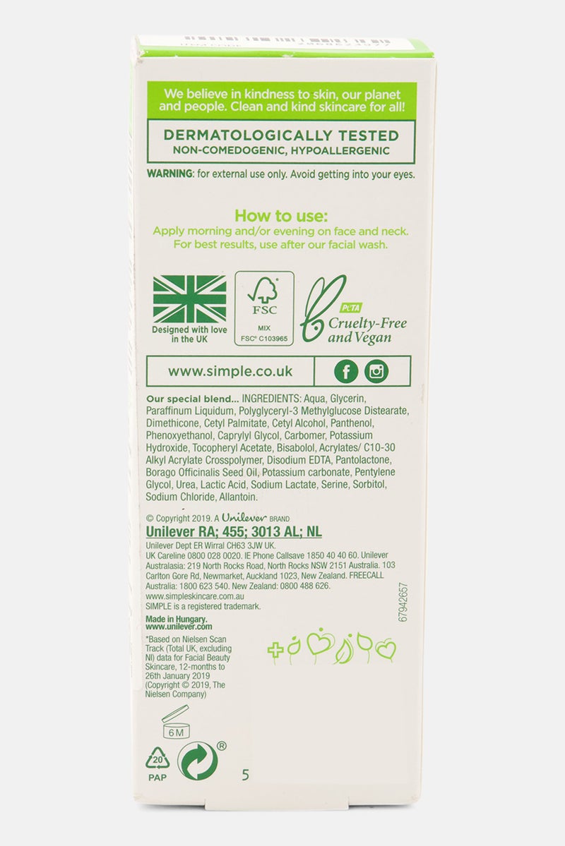 Unilever Simple Hydrating Light Daily Face Moisturizer, 125 ml - Image 3