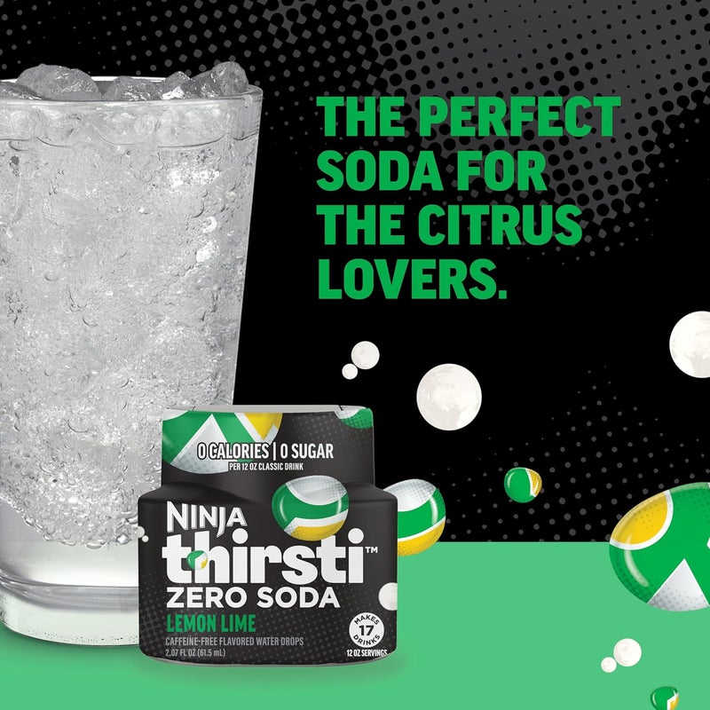 Ninja Thirsti Zero Soda Lemon Lime - Flavored Water Drops, 3 Pack, Zero Calories & Sugar, Makes 17 Drinks - Image 3