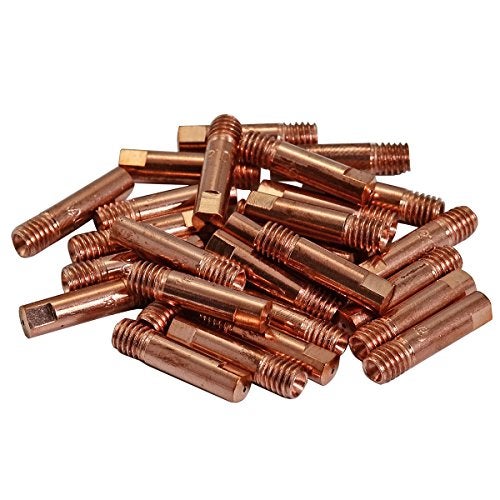 RIVERWELD MAG MIG Contact Tips .035" Φ0.9mm 140.0177 M6x25mm for 15AK MB15 Co2 Welding Torch Pack of 50 - Image 1