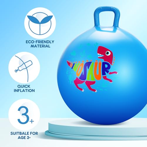 PlayZap Hopper Balls for Kids 38 18 Inches Bouncy Ball with Handle 18 Inflatable Bouncing Hopper 45cm Jumping Toys Garden Hopping Toys Girls Boys Gifts - Image 5