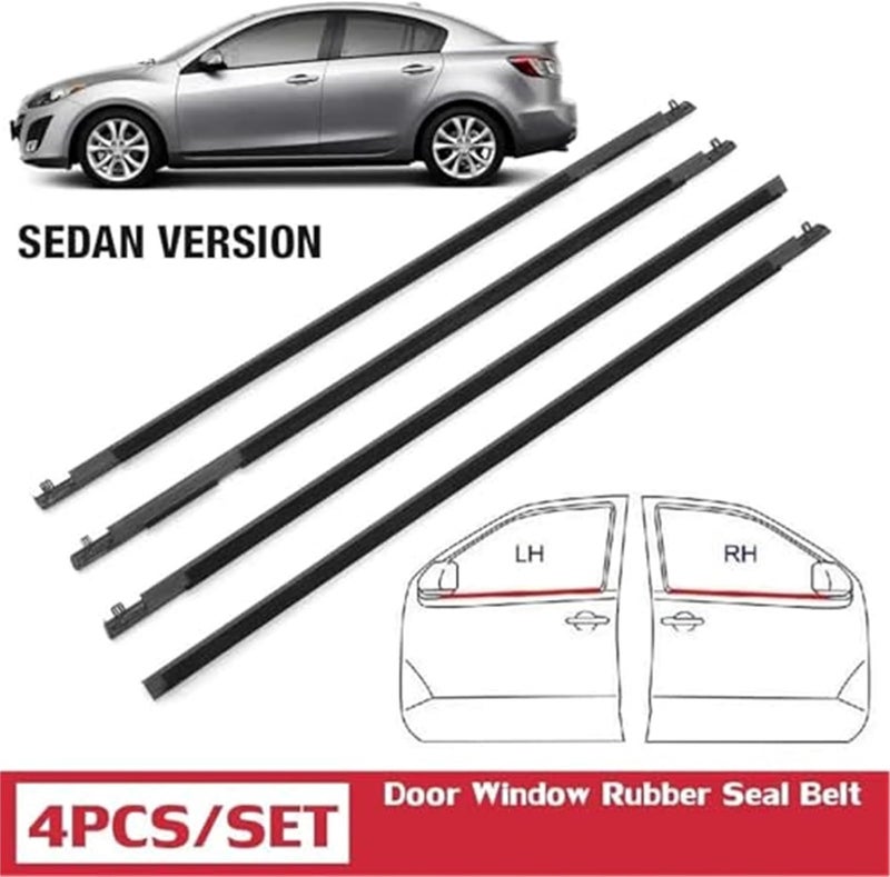Vuzmode Car Door Window Seal Strips for Mazda 3 (2006-2012) - Image 4