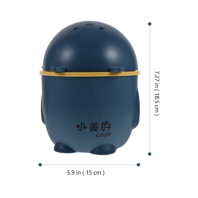 2pcs Cartoon Trash Can Desktop Trash Can Tiny Garbage Can Lovely Garbage Can - Image 2