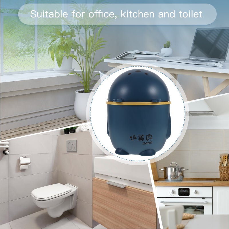 2pcs Cartoon Trash Can Desktop Trash Can Tiny Garbage Can Lovely Garbage Can - Image 5