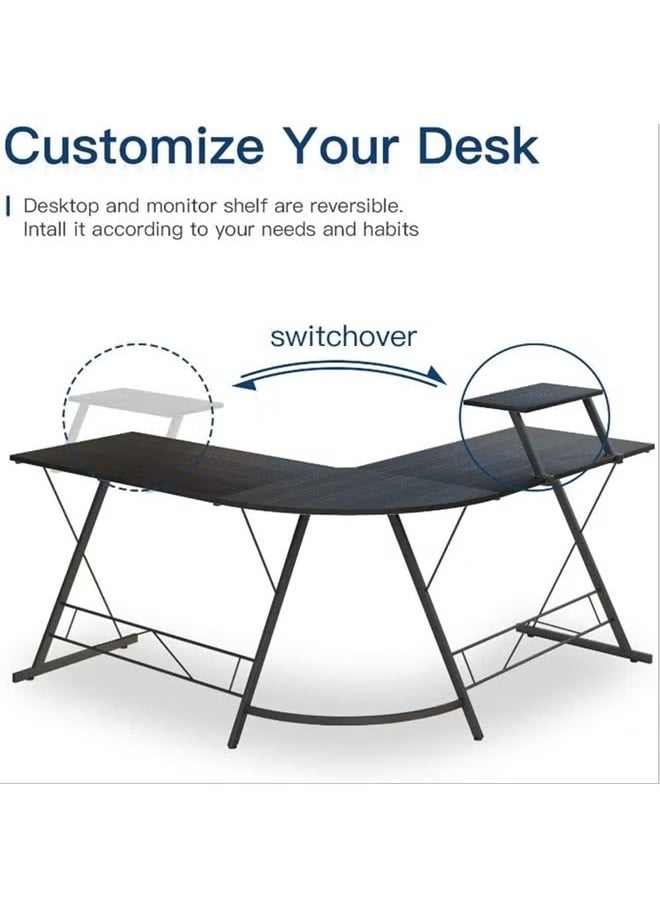 Cady One 2 in 1 Adjustable Gaming Chair with Cushion, Headrest, Desk and Computer Table L Shaped Easy to Assemble  - Image 4
