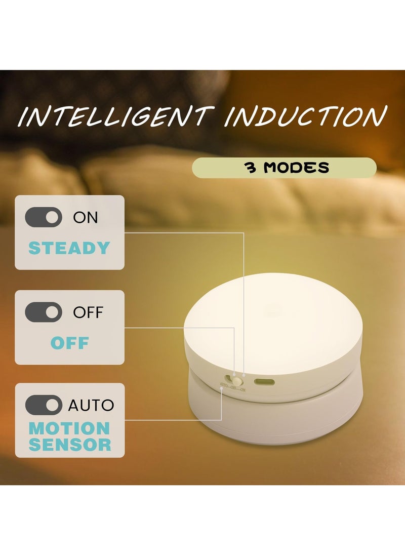 Alruht Sensor LED Night Light, Auto LED Sensor Night Light Auto On And Off Night Light Motion Sensor Light Smart Night Light Decorative Sensor Light for Bedroom with Removable Magnet Sheet Stick On Night Light  - Image 3