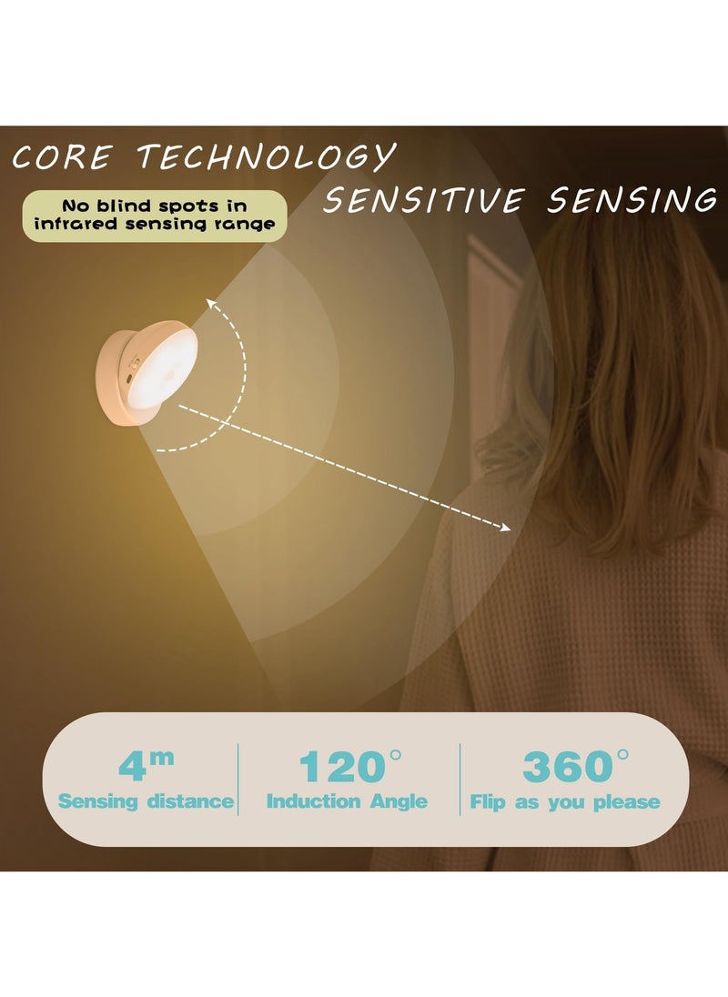 Alruht Sensor LED Night Light, Auto LED Sensor Night Light Auto On And Off Night Light Motion Sensor Light Smart Night Light Decorative Sensor Light for Bedroom with Removable Magnet Sheet Stick On Night Light  - Image 2