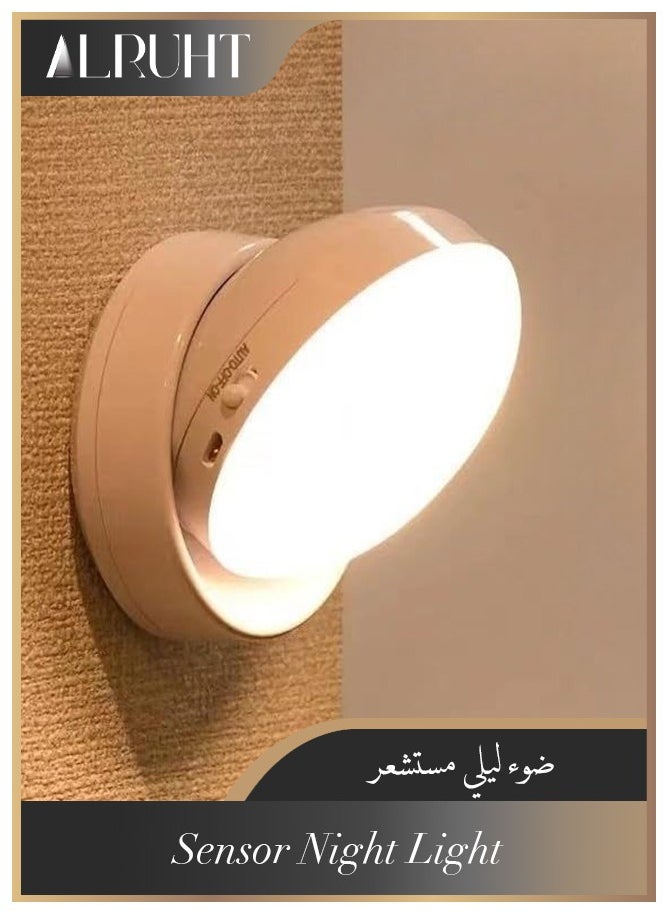 Alruht Sensor LED Night Light, Auto LED Sensor Night Light Auto On And Off Night Light Motion Sensor Light Smart Night Light Decorative Sensor Light for Bedroom with Removable Magnet Sheet Stick On Night Light  - Image 1