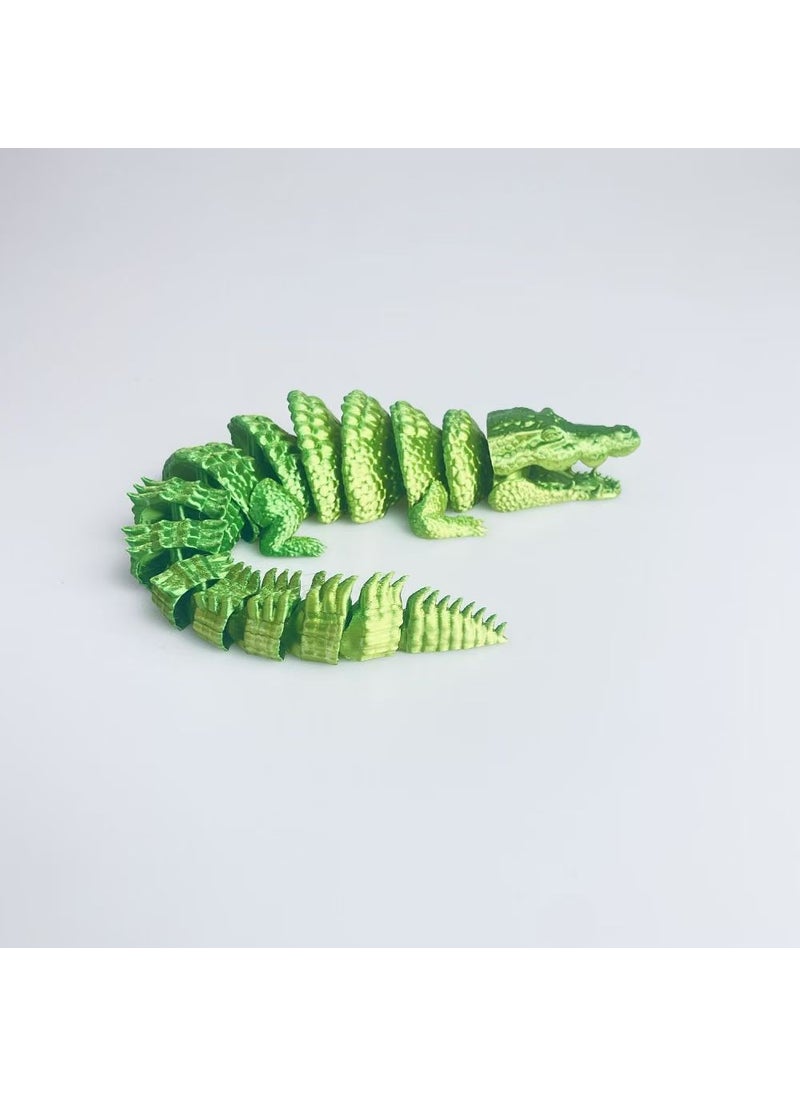 3D Printed Flexible Jointed Dinosaur Toy Colorful and Vibrant Desktop Ornament Gift Ideal For Children and Collectors Yellow-green gradient - about 17cm 