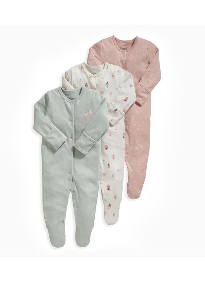 SKT Shiketro Cotton Newborn Bodysuit Baby Clothes Three-piece Set 