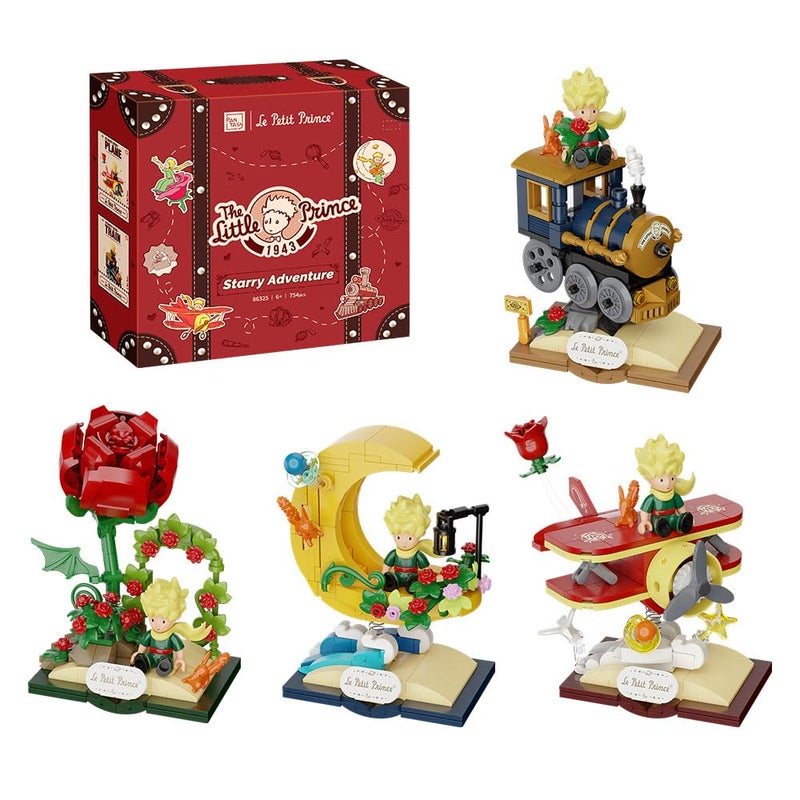PANTASY Le Petit Prince Building Block Set Adults Kids Collectible Brick ModelRoseTrainMoon Airplane FiguresLe Petit Prince Creative DIY Building Toys Gift for Fans of Stories - Image 2