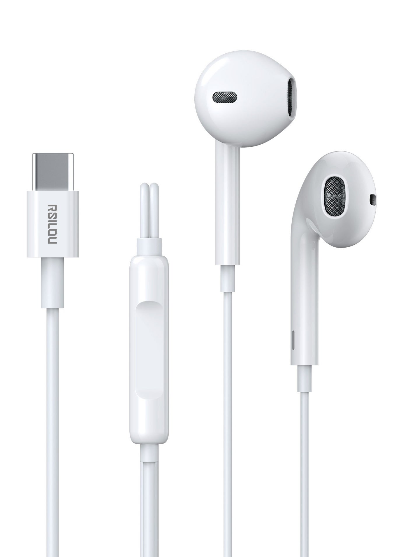 آر سيلو Rsilou r3508-001 type-c Digital Stereo Wired Earphones typec