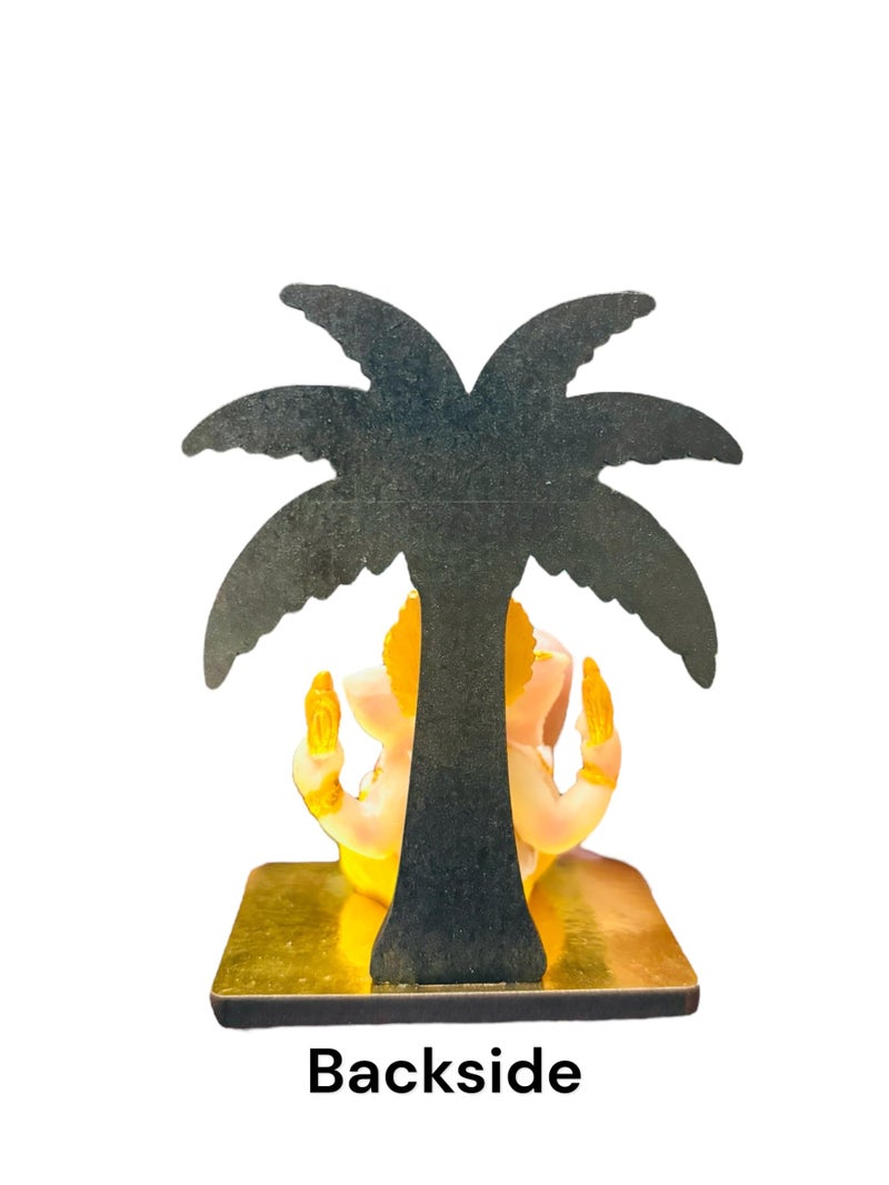 WARMINGO DE Ganesh Ji Tree Idol for Car Dashboard & Office Desk | Ganesh Statue Murti Lord Ganpati Diwali Gifts Home Decor Figurine (4 x 2.5 inches) (Ganesh ji Tree) - Image 5