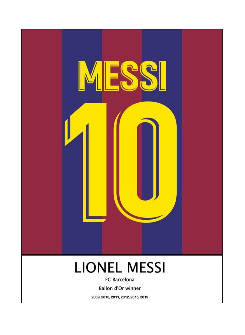 URBANTRANDS Lionel Messi Argentine Affiche Printed Poster wall art frame  - Image 1