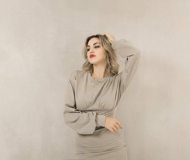 Kate 7x5ft Khaki Retro Solid Nude Background Photography Backdrop - Image 2