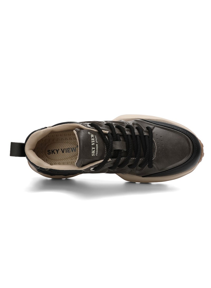 Sky View SKY VIEW Men Fashion Casual Shoes Mid Top Wide Hiking Sneakers Non-Slip Trekking Walking Shoes Running Shoes for Men with Arch Support  - Image 5