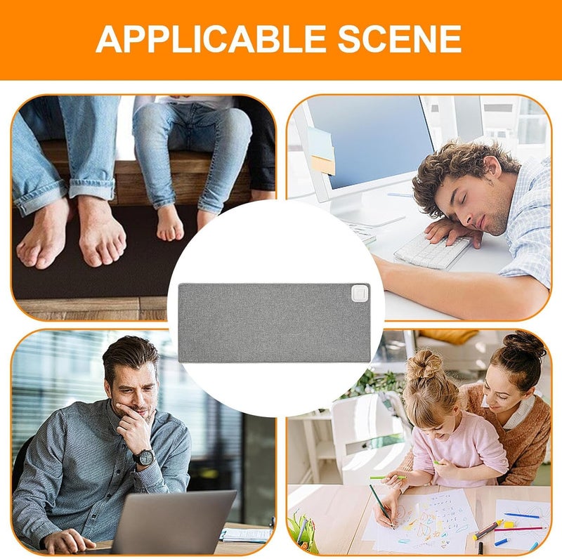 windforgecraft Heated Desk Pad,Winter Hand Warmer Computer Desk Heated Pad | Large Mouse Pad Heating Mat, Electric Heat Mouse Pad Table Mat, Display for Office Computer Desk Keyboard Borato - Image 5