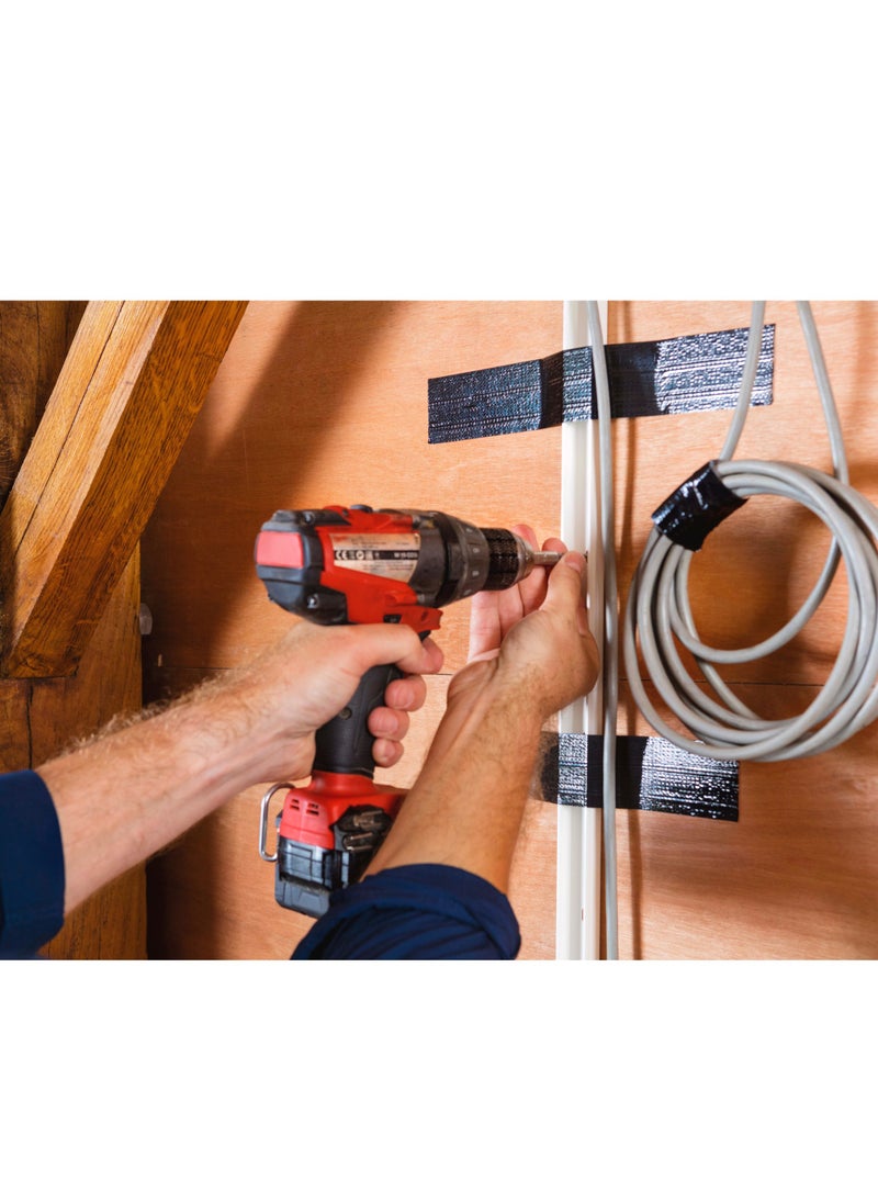 Bison Bison Power Repair Tape Black 10 m, Super strong repair and duct tape for universal use with high initial tack  - Image 4