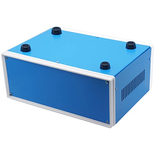 Zulkit Electronic Enclosures Blue Metal Enclosure Project Case DIY Box Junction Case Enclosure Preventive Case 12.6x10.6x4.7inch (320x268x120mm) - Image 3
