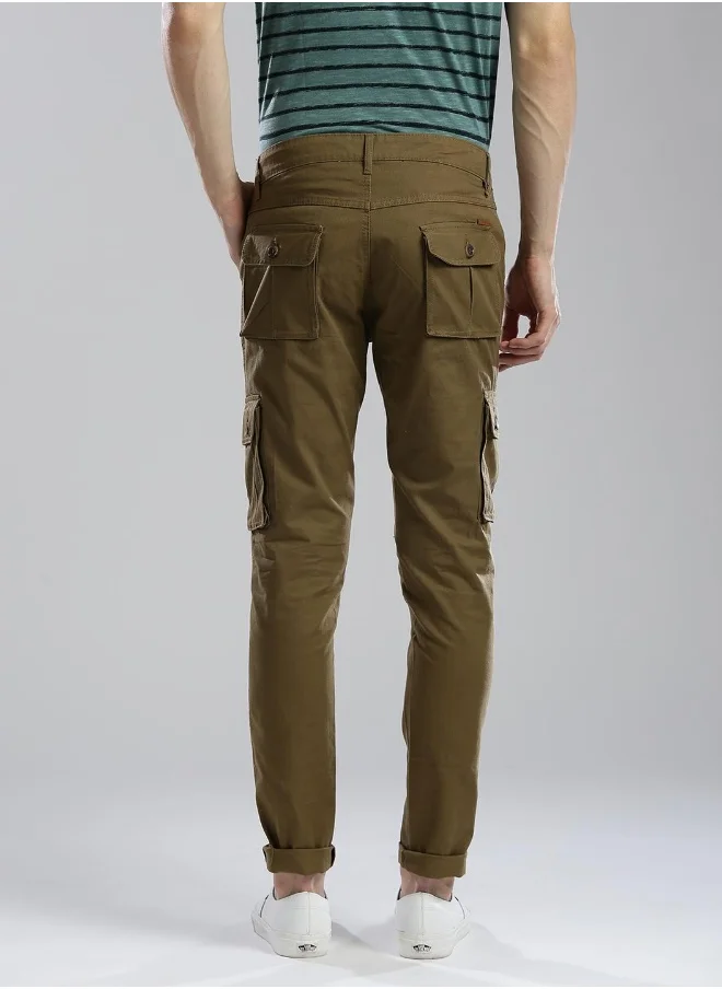 Hubberholme Olive Green Pants For Men