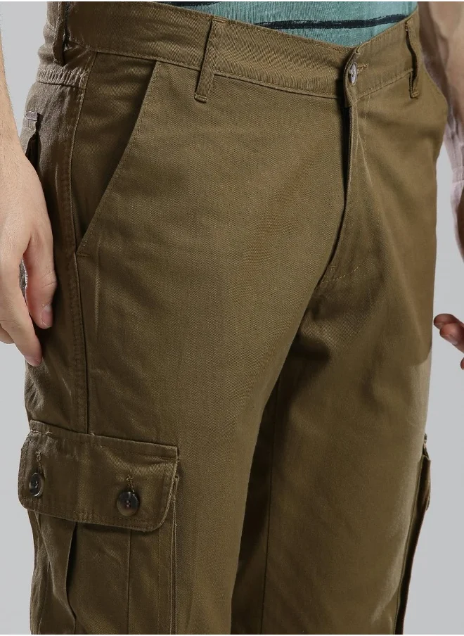 Hubberholme Olive Green Pants For Men
