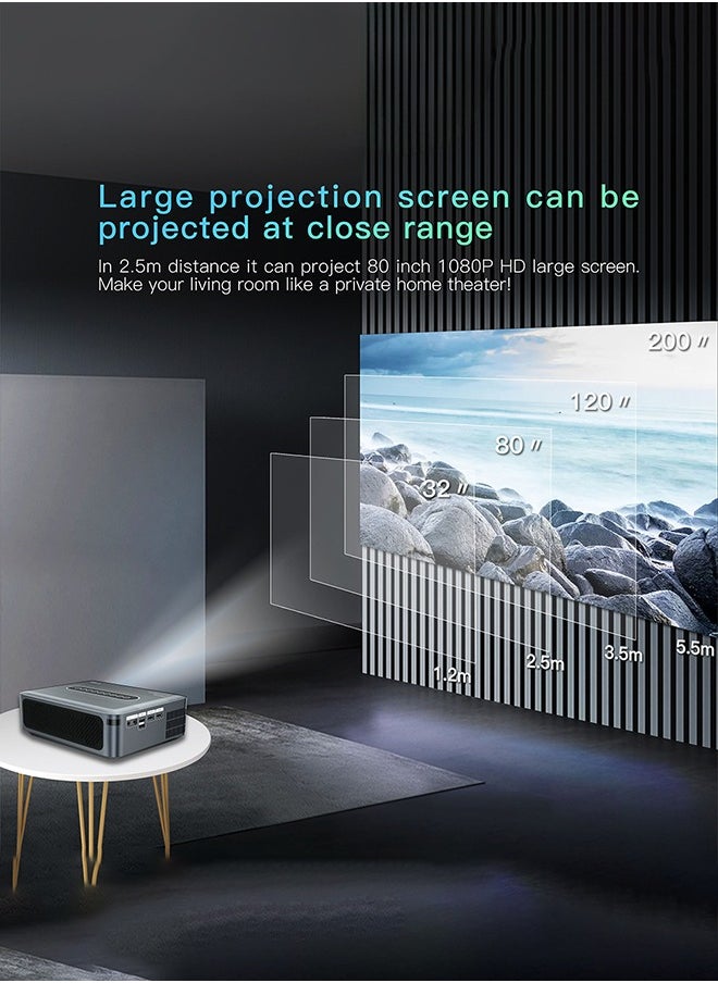 Xnano - [1080P 4K/8K Support] Projector with 5G WIFI and Bluetooth, 12000lux Outdoor Movie Projector, Portable Theater Projector Compatible with iPhone/Android/TV Stick/HDMI/USB/Laptop/DVD/PS5 - Image 1