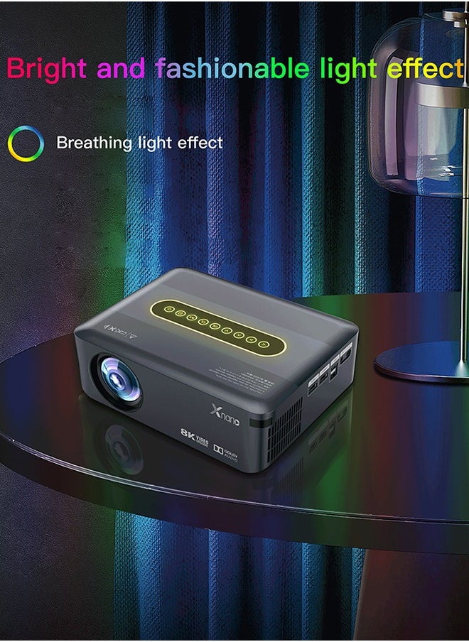 Xnano - [1080P 4K/8K Support] Projector with 5G WIFI and Bluetooth, 12000lux Outdoor Movie Projector, Portable Theater Projector Compatible with iPhone/Android/TV Stick/HDMI/USB/Laptop/DVD/PS5 - Image 1