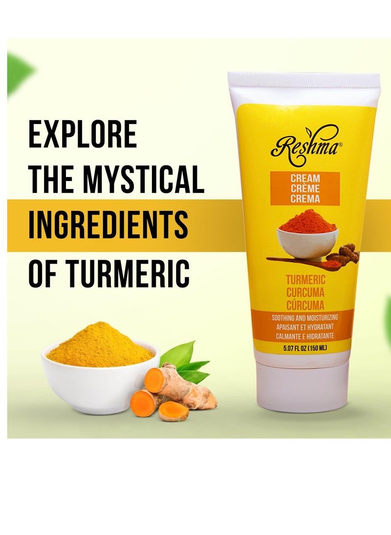 Reshma Beauty - Reshma Beauty Turmeric Cream | Face & Body Cream for Normal to Dry Skin | Hydrating and Illuminating |Dye Free, Body Butter, 5.07 fl oz, (Pack of 1) - Image 1