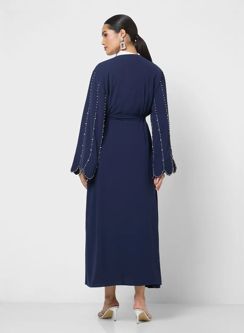 خزانة Abaya With Embellished Sleeves