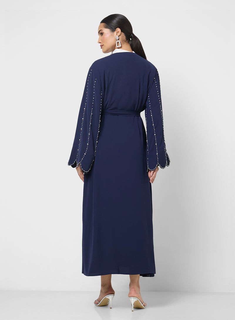 Khizana Abaya With Embellished Sleeves - Image 2
