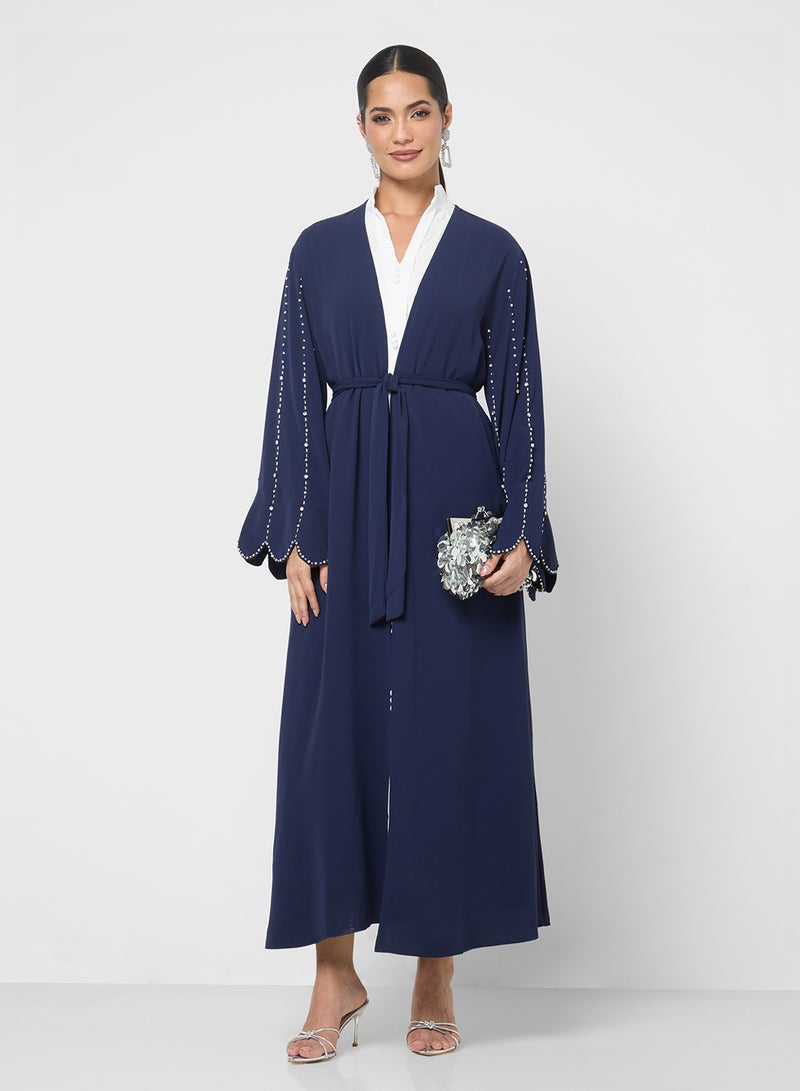Khizana Abaya With Embellished Sleeves - Image 1